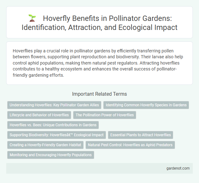 Hoverfly Benefits in Pollinator Gardens: Identification, Attraction, and Ecological Impact