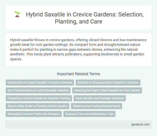Hybrid Saxatile in Crevice Gardens: Selection, Planting, and Care