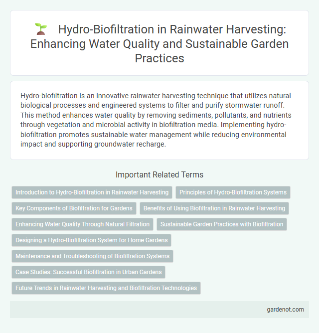 Hydro-Biofiltration in Rainwater Harvesting: Enhancing Water Quality and Sustainable Garden Practices