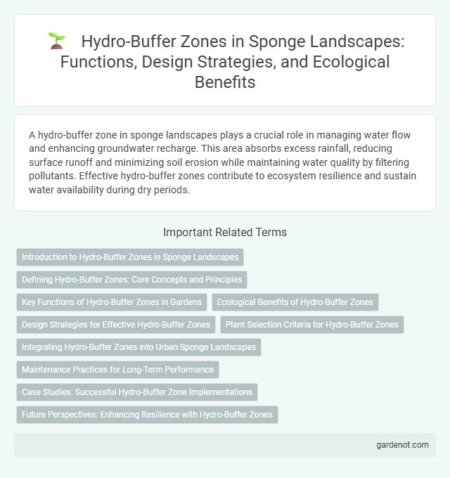 Hydro-Buffer Zones in Sponge Landscapes: Functions, Design Strategies, and Ecological Benefits