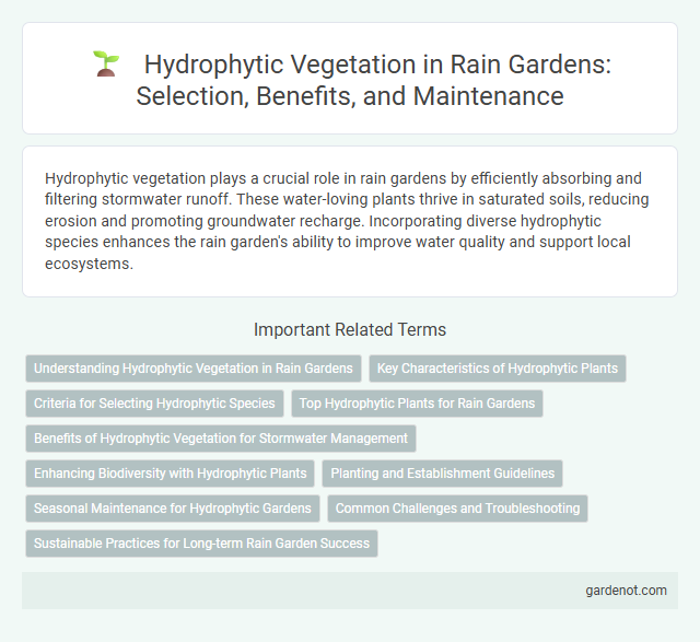 Hydrophytic Vegetation in Rain Gardens: Selection, Benefits, and Maintenance