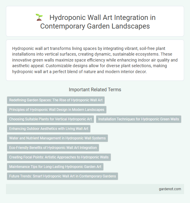 Hydroponic Wall Art Integration in Contemporary Garden Landscapes