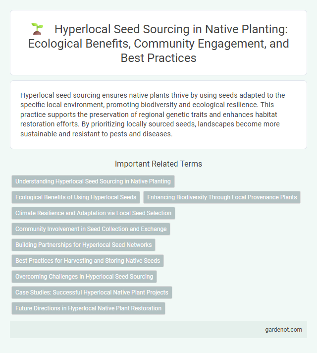 Hyperlocal Seed Sourcing in Native Planting: Ecological Benefits, Community Engagement, and Best Practices