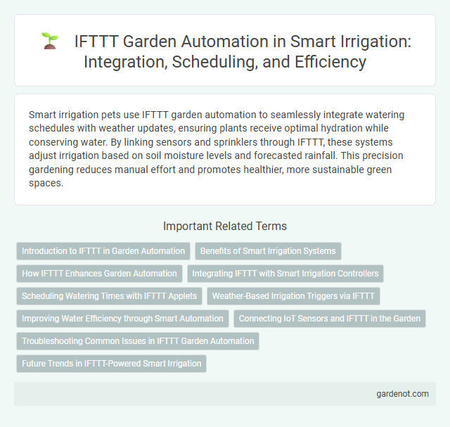 IFTTT Garden Automation in Smart Irrigation: Integration, Scheduling, and Efficiency