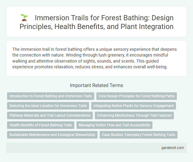 Immersion Trails for Forest Bathing: Design Principles, Health Benefits, and Plant Integration