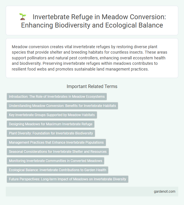 Invertebrate Refuge in Meadow Conversion: Enhancing Biodiversity and Ecological Balance