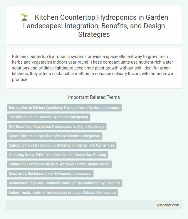 Kitchen Countertop Hydroponics in Garden Landscapes: Integration, Benefits, and Design Strategies