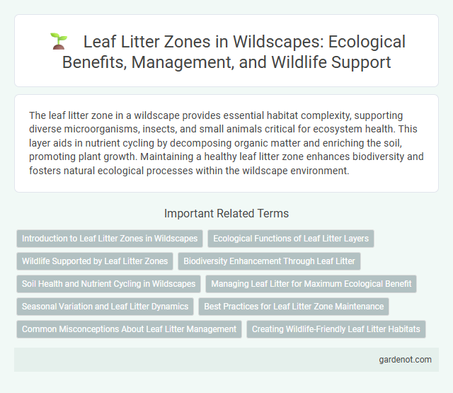 Leaf Litter Zones in Wildscapes: Ecological Benefits, Management, and Wildlife Support
