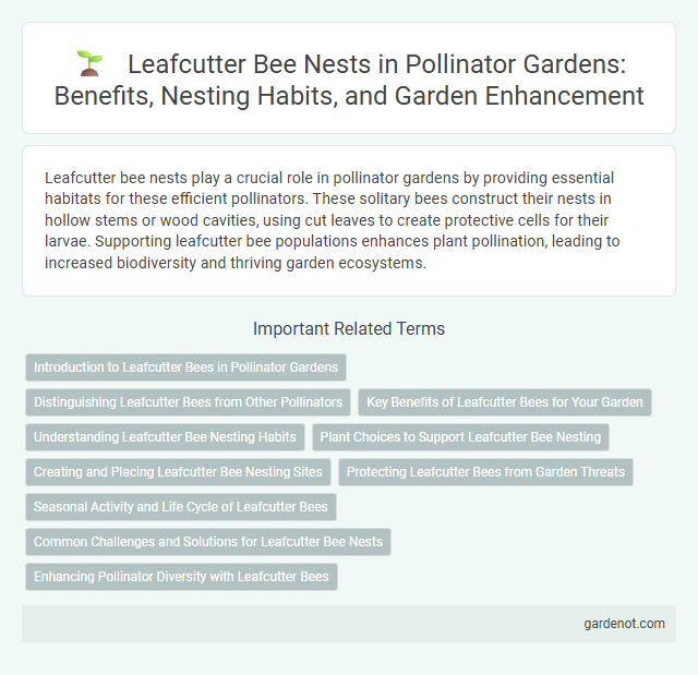 Leafcutter Bee Nests in Pollinator Gardens: Benefits, Nesting Habits, and Garden Enhancement