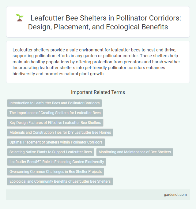 Leafcutter Bee Shelters in Pollinator Corridors: Design, Placement, and Ecological Benefits