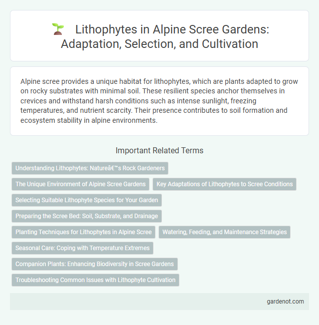 Lithophytes in Alpine Scree Gardens: Adaptation, Selection, and Cultivation