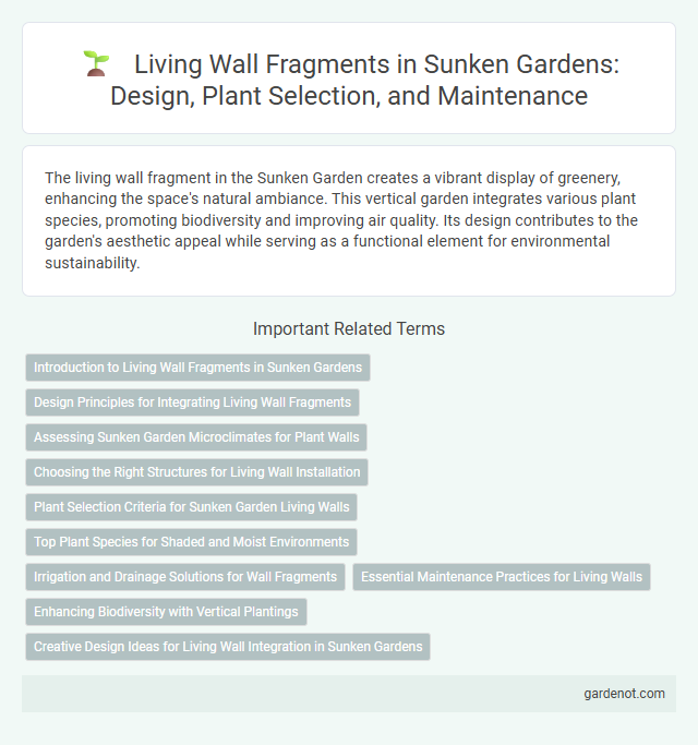 Living Wall Fragments in Sunken Gardens: Design, Plant Selection, and Maintenance