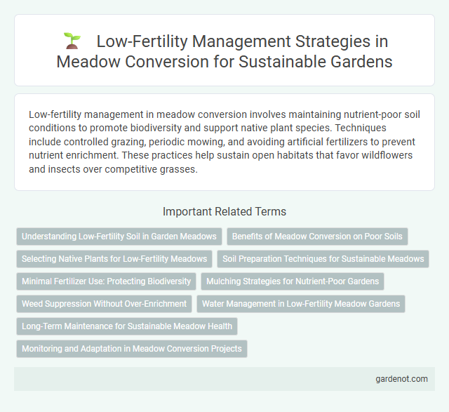 Low-Fertility Management Strategies in Meadow Conversion for Sustainable Gardens