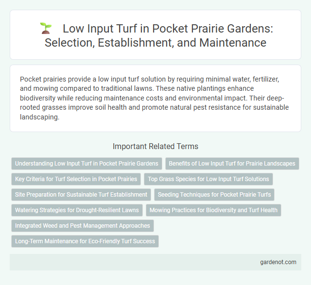 Low Input Turf in Pocket Prairie Gardens: Selection, Establishment, and Maintenance