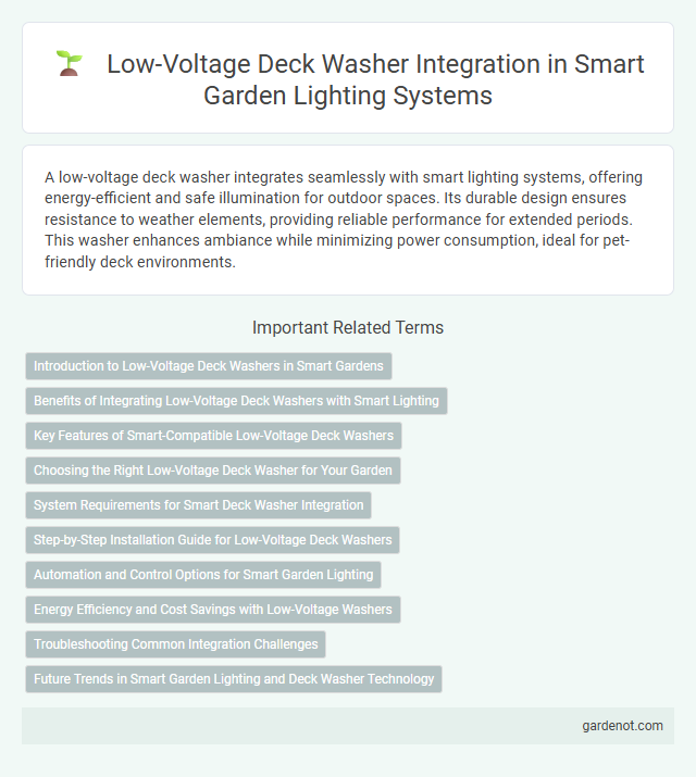 Low-Voltage Deck Washer Integration in Smart Garden Lighting Systems