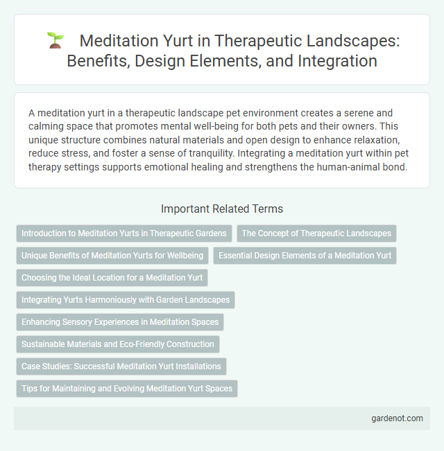 Meditation Yurt in Therapeutic Landscapes: Benefits, Design Elements, and Integration