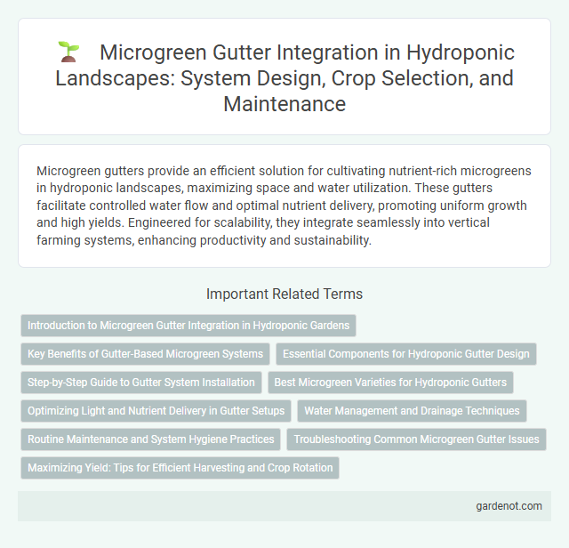 Microgreen Gutter Integration in Hydroponic Landscapes: System Design, Crop Selection, and Maintenance