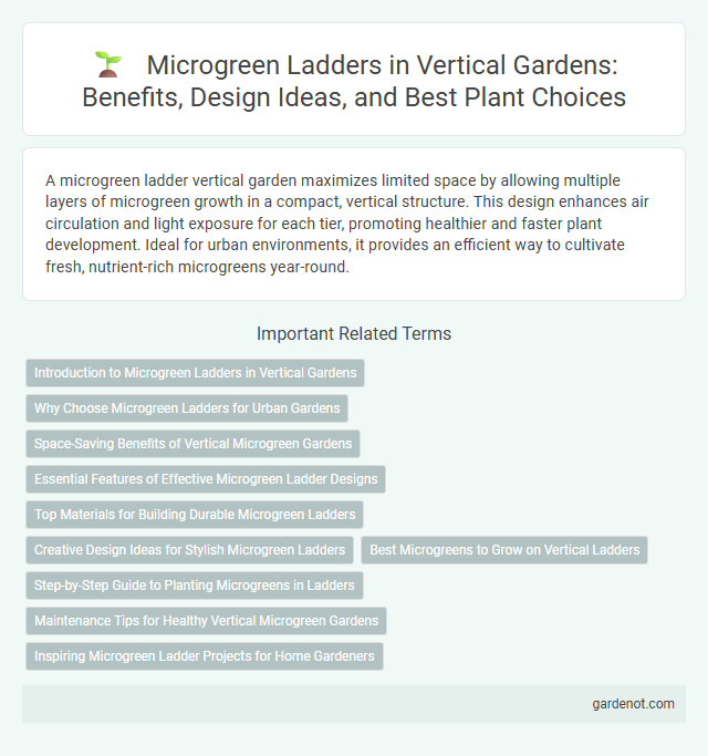 Microgreen Ladders in Vertical Gardens: Benefits, Design Ideas, and Best Plant Choices