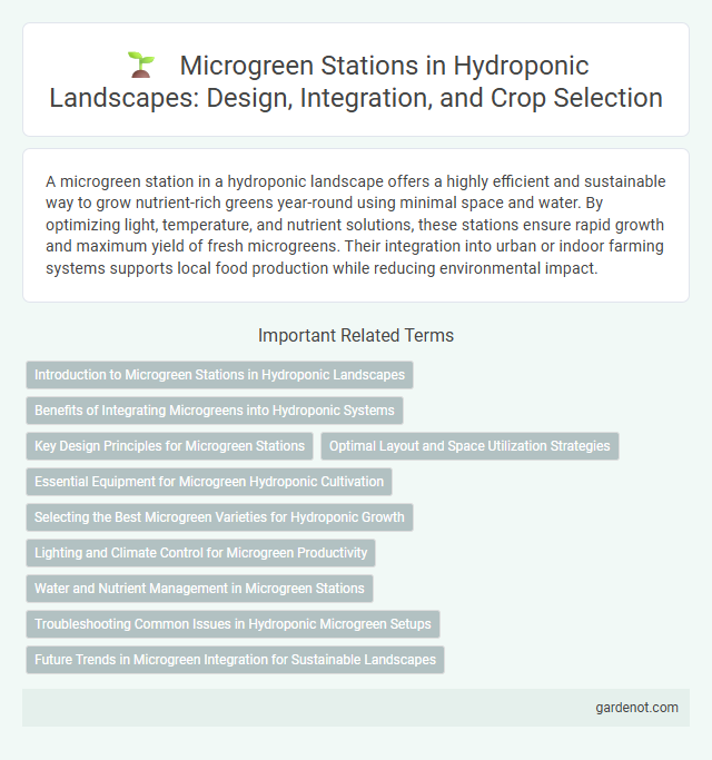 Microgreen Stations in Hydroponic Landscapes: Design, Integration, and Crop Selection
