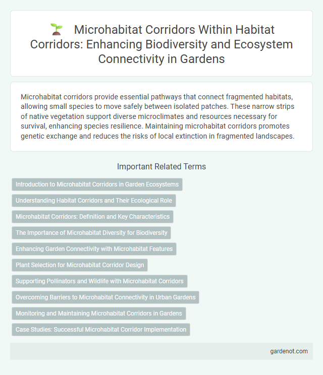 Microhabitat Corridors Within Habitat Corridors: Enhancing Biodiversity and Ecosystem Connectivity in Gardens