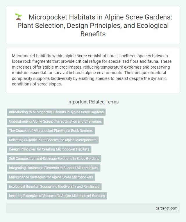 Micropocket Habitats in Alpine Scree Gardens: Plant Selection, Design Principles, and Ecological Benefits