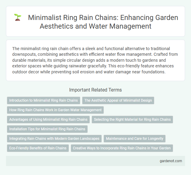 Minimalist Ring Rain Chains: Enhancing Garden Aesthetics and Water Management