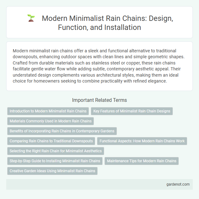 Modern Minimalist Rain Chains: Design, Function, and Installation