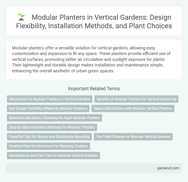 Modular Planters in Vertical Gardens: Design Flexibility, Installation Methods, and Plant Choices