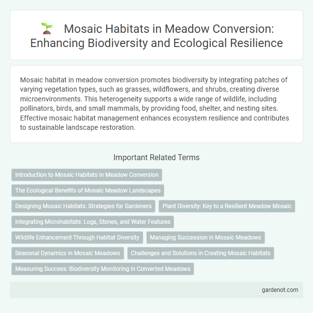 Mosaic Habitats in Meadow Conversion: Enhancing Biodiversity and Ecological Resilience