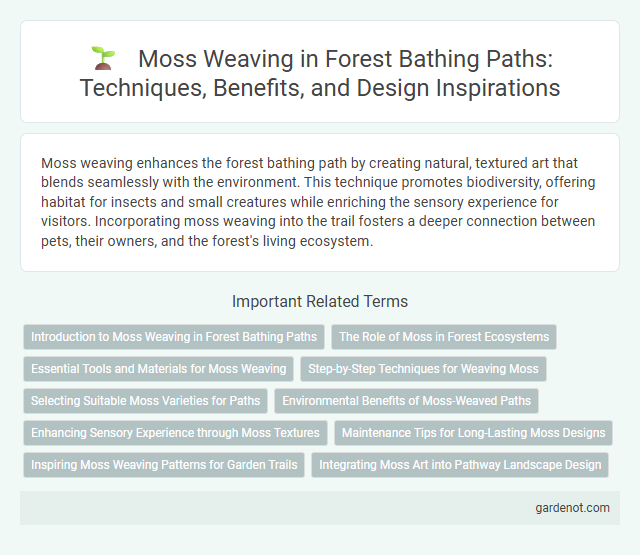 Moss Weaving in Forest Bathing Paths: Techniques, Benefits, and Design Inspirations