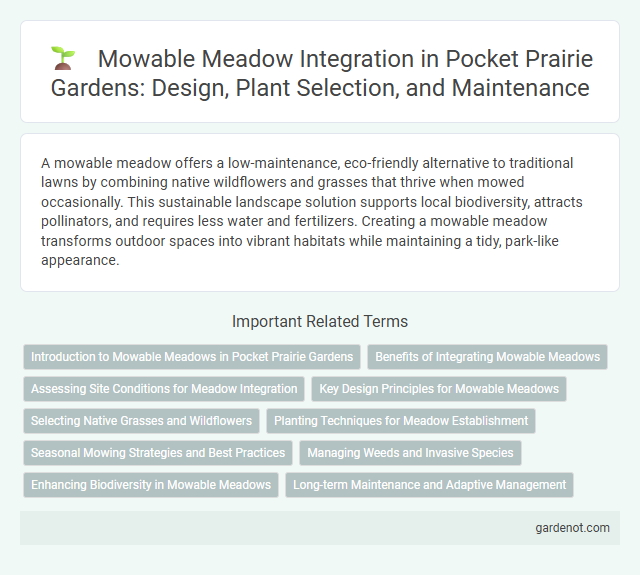 Mowable Meadow Integration in Pocket Prairie Gardens: Design, Plant Selection, and Maintenance