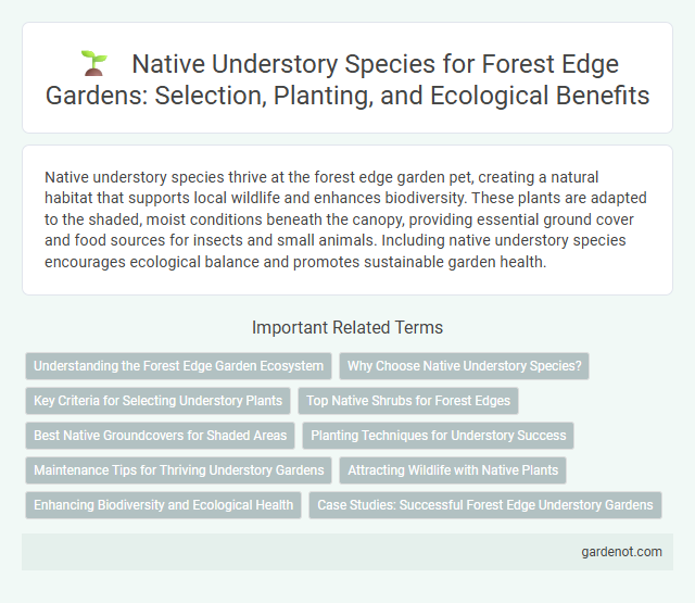 Native Understory Species for Forest Edge Gardens: Selection, Planting, and Ecological Benefits