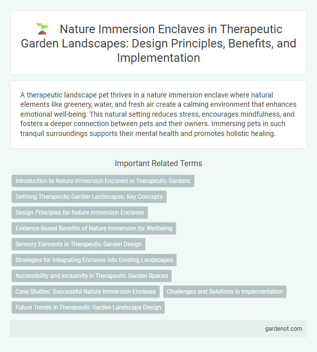 Nature Immersion Enclaves in Therapeutic Garden Landscapes: Design Principles, Benefits, and Implementation