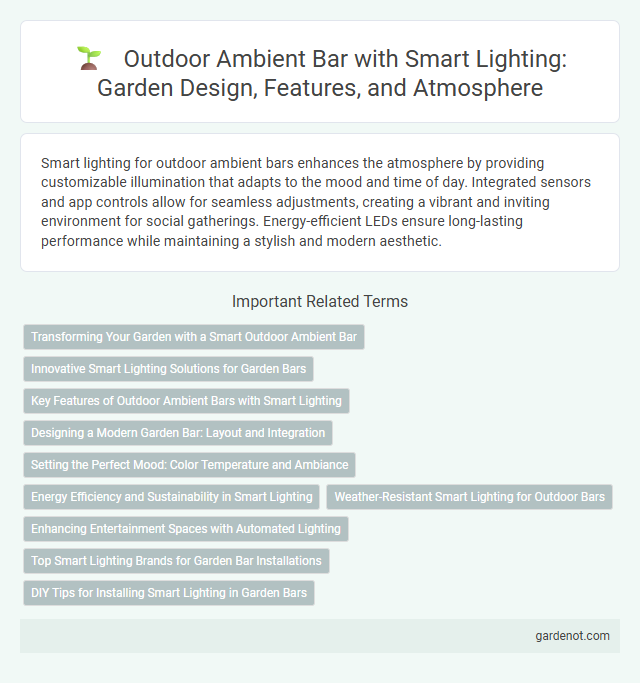 Outdoor Ambient Bar with Smart Lighting: Garden Design, Features, and Atmosphere