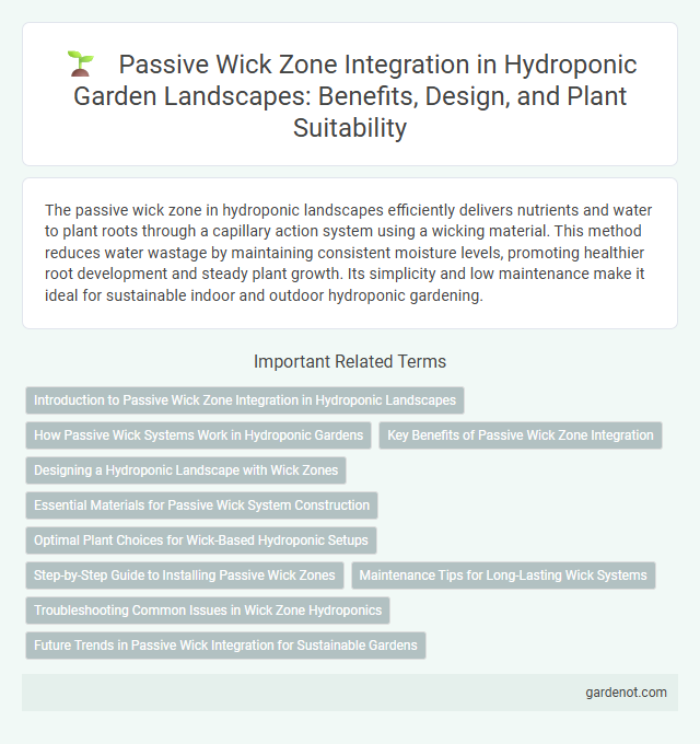 Passive Wick Zone Integration in Hydroponic Garden Landscapes: Benefits, Design, and Plant Suitability
