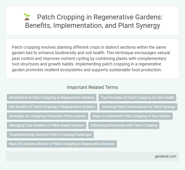 Patch Cropping in Regenerative Gardens: Benefits, Implementation, and Plant Synergy