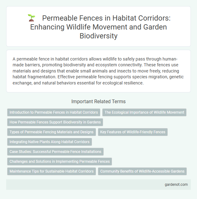 Permeable Fences in Habitat Corridors: Enhancing Wildlife Movement and Garden Biodiversity
