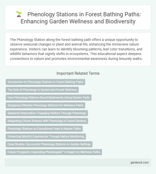 Phenology Stations in Forest Bathing Paths: Enhancing Garden Wellness and Biodiversity