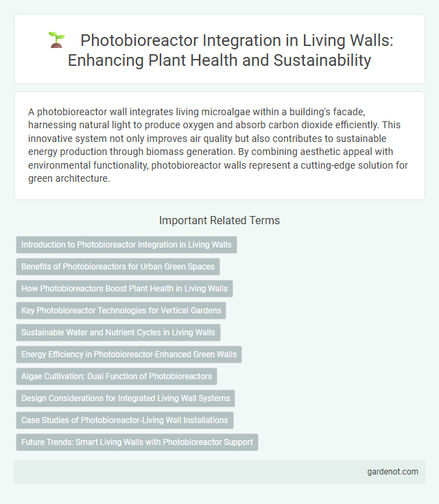 Photobioreactor Integration in Living Walls: Enhancing Plant Health and Sustainability