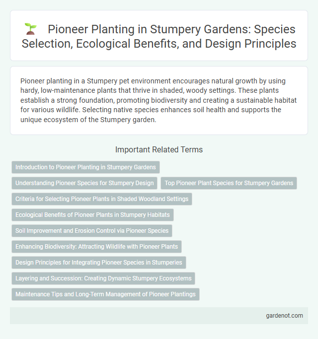 Pioneer Planting in Stumpery Gardens: Species Selection, Ecological Benefits, and Design Principles