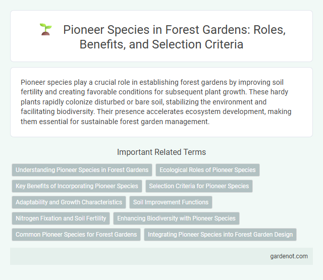 Pioneer Species in Forest Gardens: Roles, Benefits, and Selection Criteria