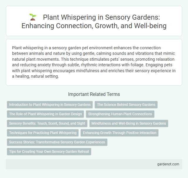 Plant Whispering in Sensory Gardens: Enhancing Connection, Growth, and Well-being