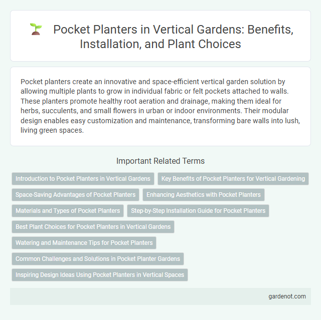Pocket Planters in Vertical Gardens: Benefits, Installation, and Plant Choices