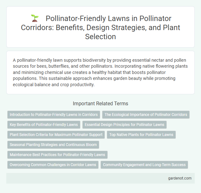 Pollinator-Friendly Lawns in Pollinator Corridors: Benefits, Design Strategies, and Plant Selection