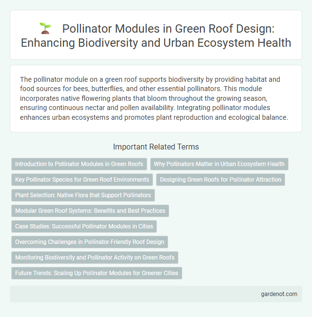 Pollinator Modules in Green Roof Design: Enhancing Biodiversity and Urban Ecosystem Health