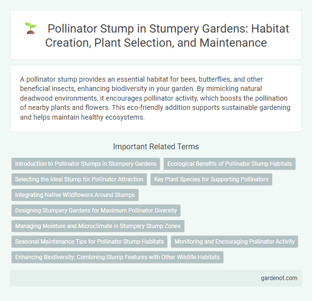 Pollinator Stump in Stumpery Gardens: Habitat Creation, Plant Selection, and Maintenance