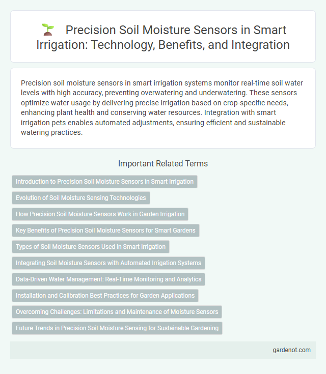Precision Soil Moisture Sensors in Smart Irrigation: Technology, Benefits, and Integration