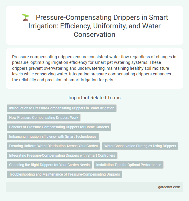 Pressure-Compensating Drippers in Smart Irrigation: Efficiency, Uniformity, and Water Conservation