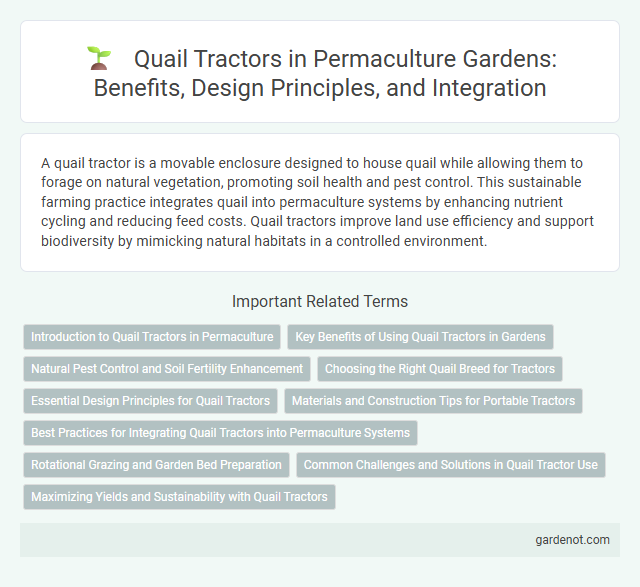 Quail Tractors in Permaculture Gardens: Benefits, Design Principles, and Integration