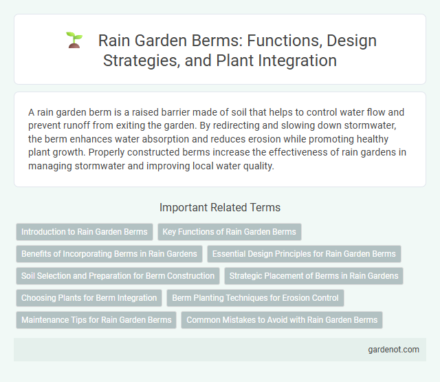 Rain Garden Berms: Functions, Design Strategies, and Plant Integration